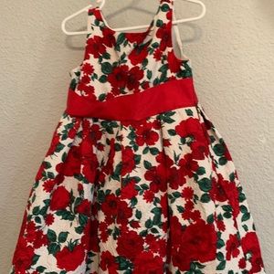 Janie and Jack Floral Christmas Dress